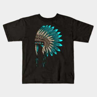 Native American Indian Headdress Costume Jewelry Decor Kids T-Shirt